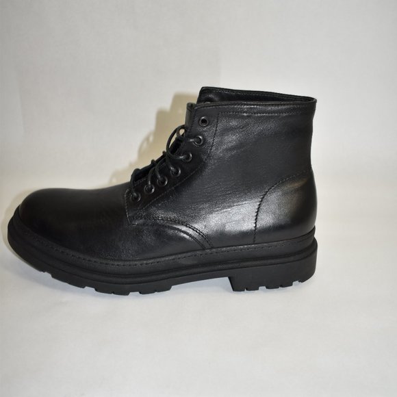 TO BOOT NEW YORK Lug Sole Leather Combat Boot Black Size 11 - Picture 5 of 10